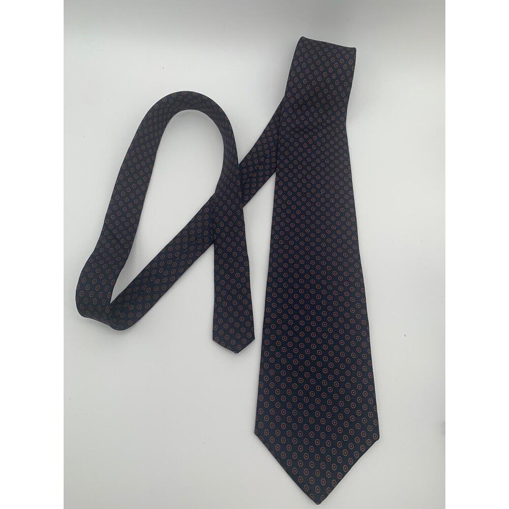 Bert Pulitzer Regent Mens Silk Tie Hand Finished Blue USA